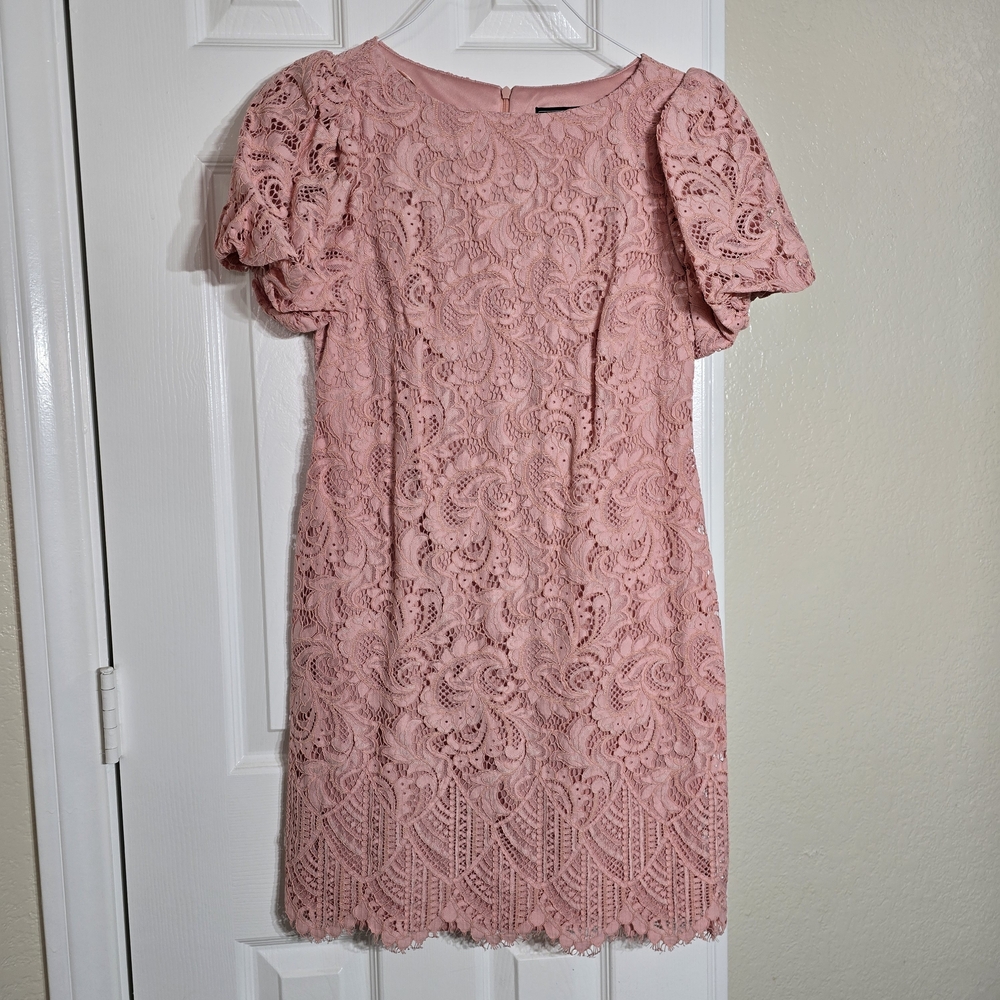 Jessica Howard Blush Lace Midi Dress